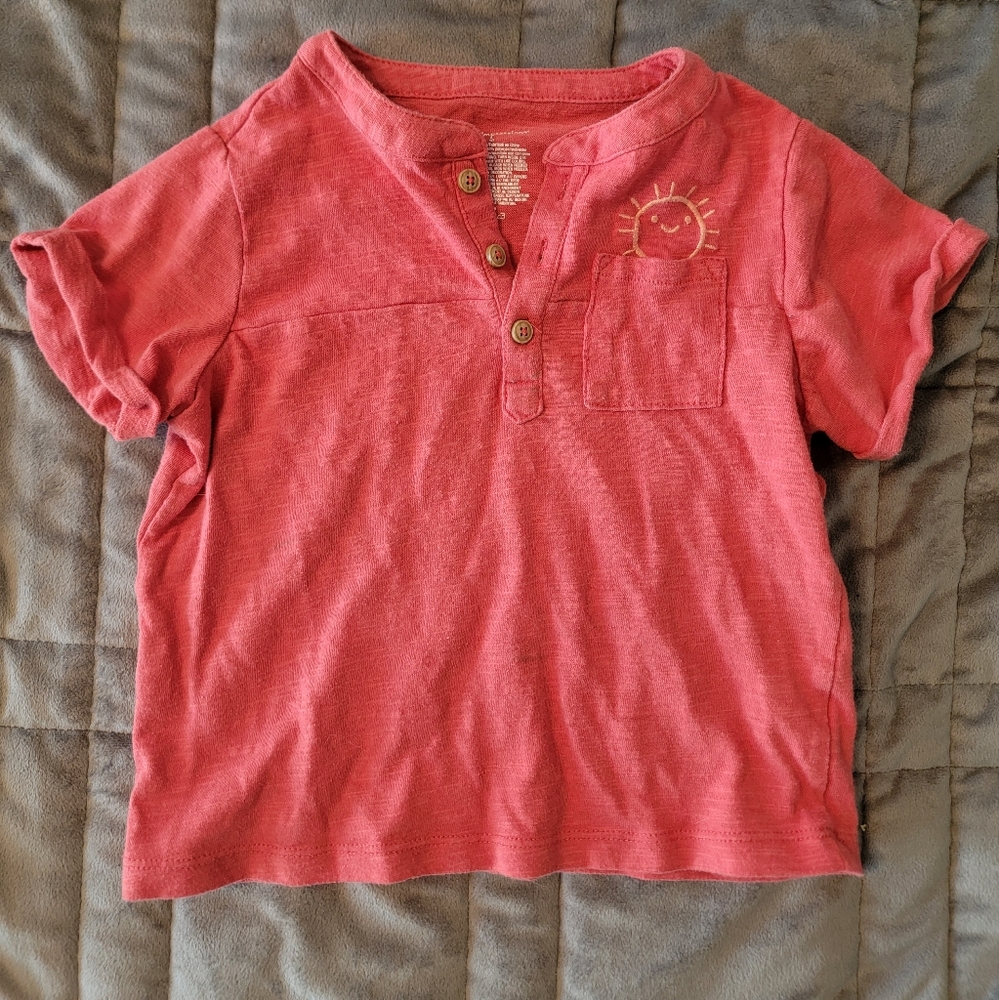 Kids Pink Button-Up Shirt